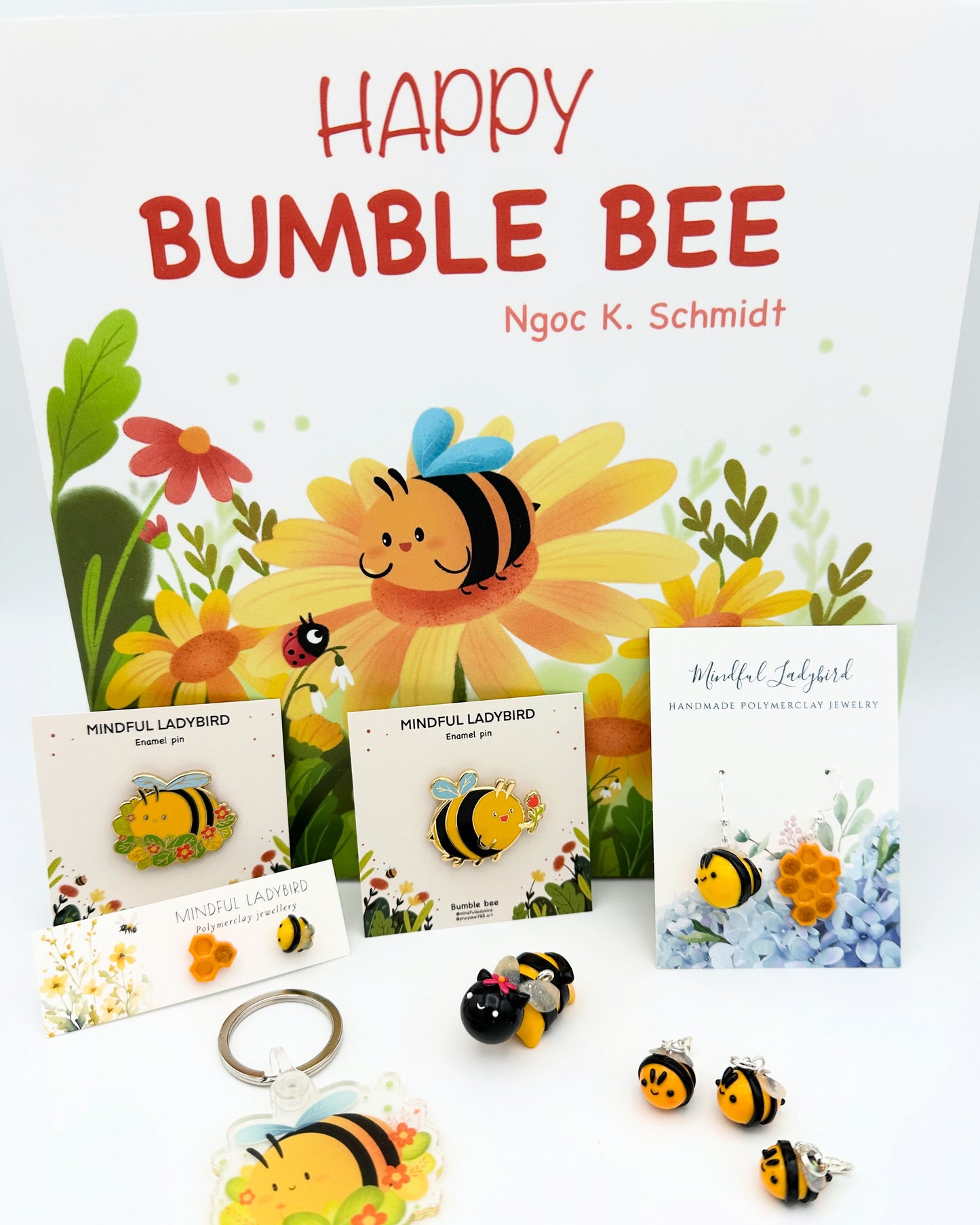 Bumble Bee Acrylic Keychain