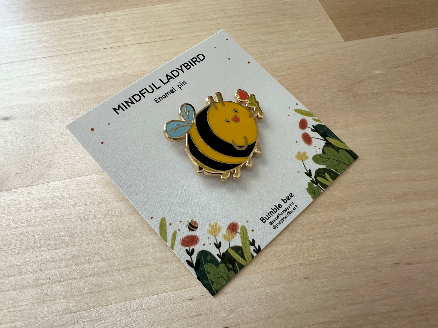 Bee And Flower Hard Enamel Pin