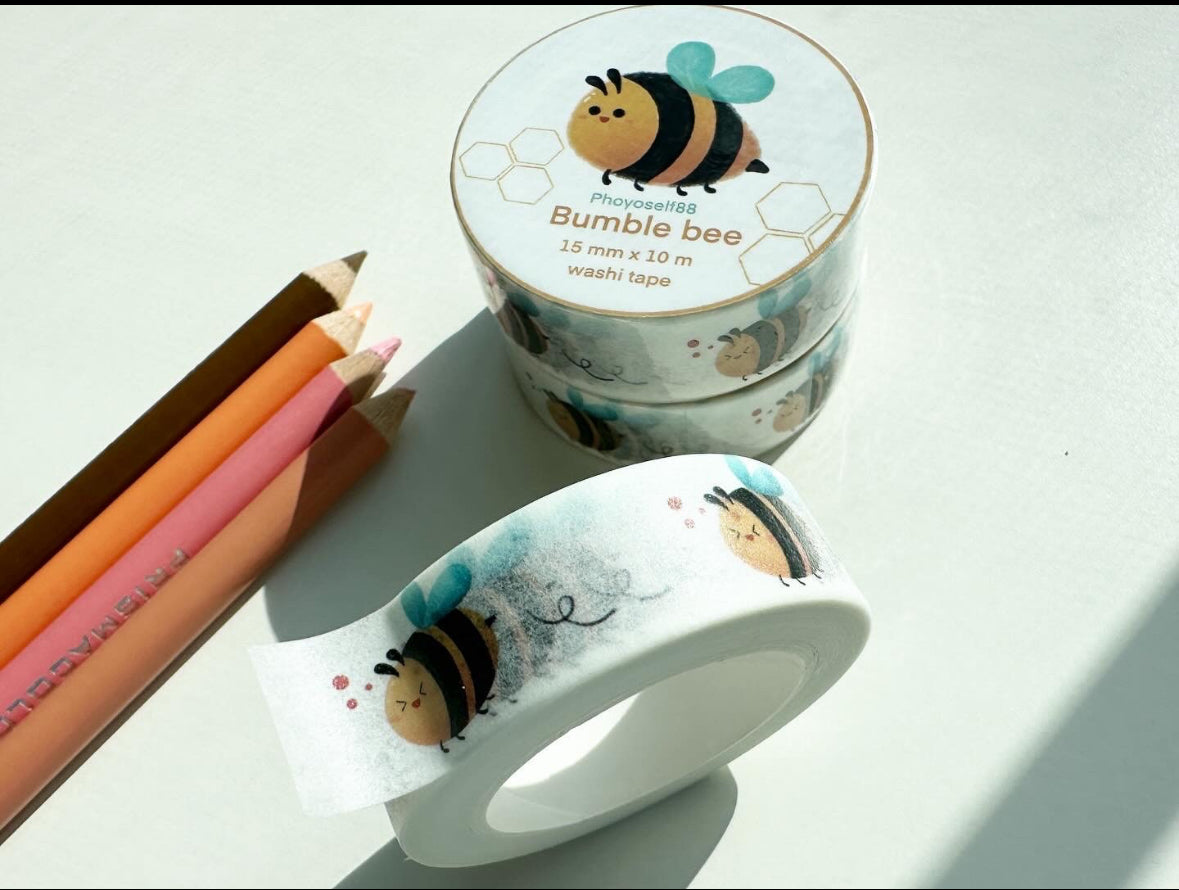 Happy Bumble Bee Washi Tape
