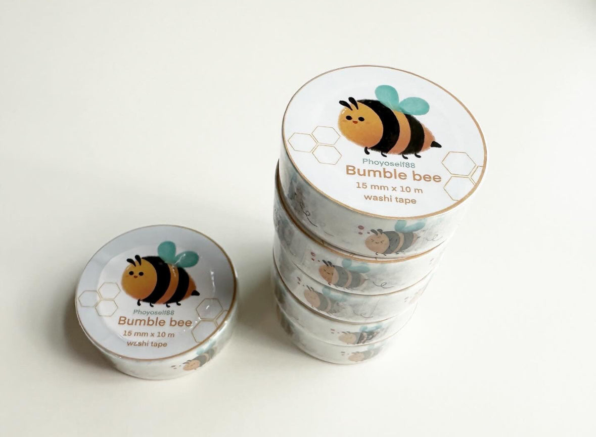 Happy Bumble Bee Washi Tape