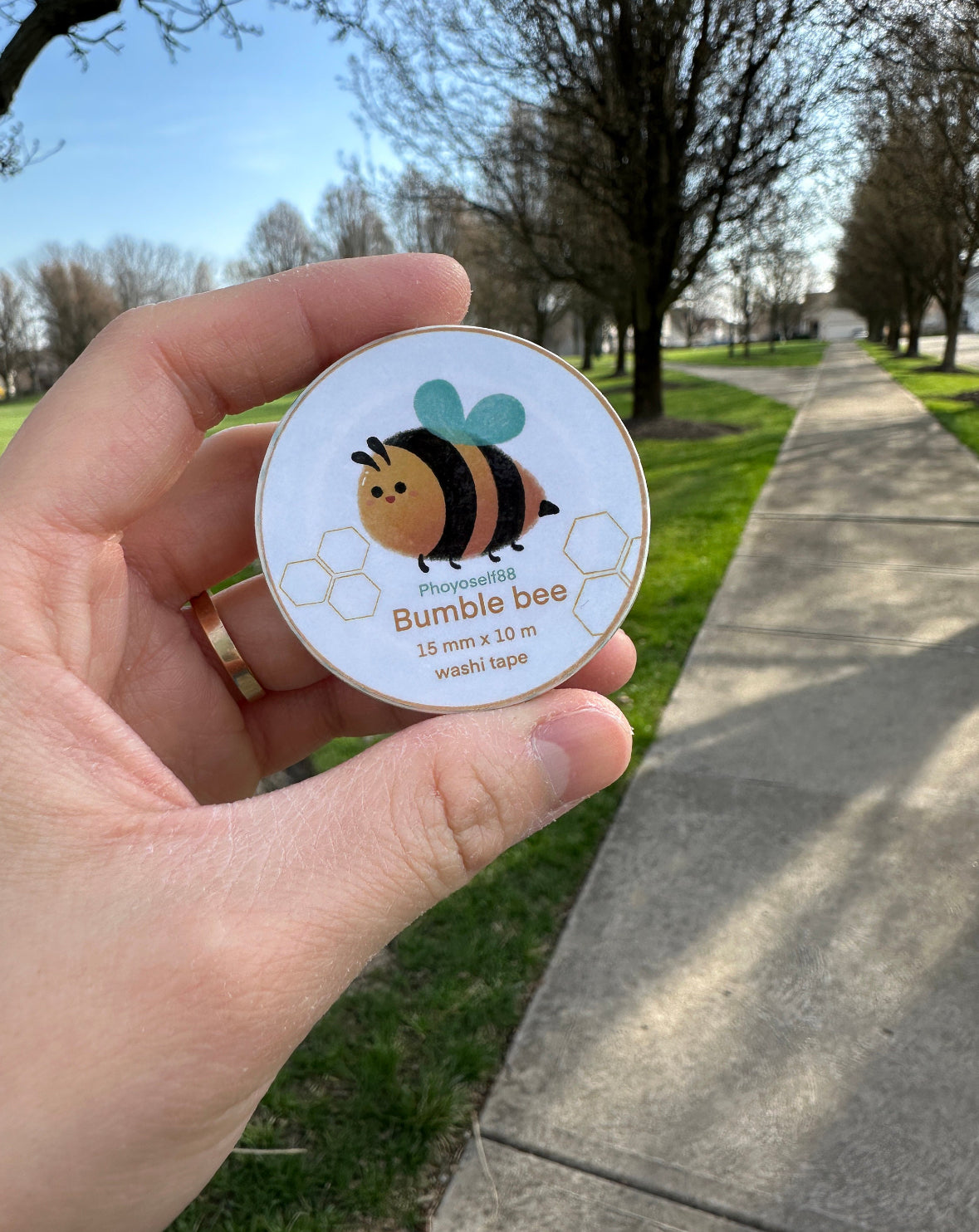 Happy Bumble Bee Washi Tape