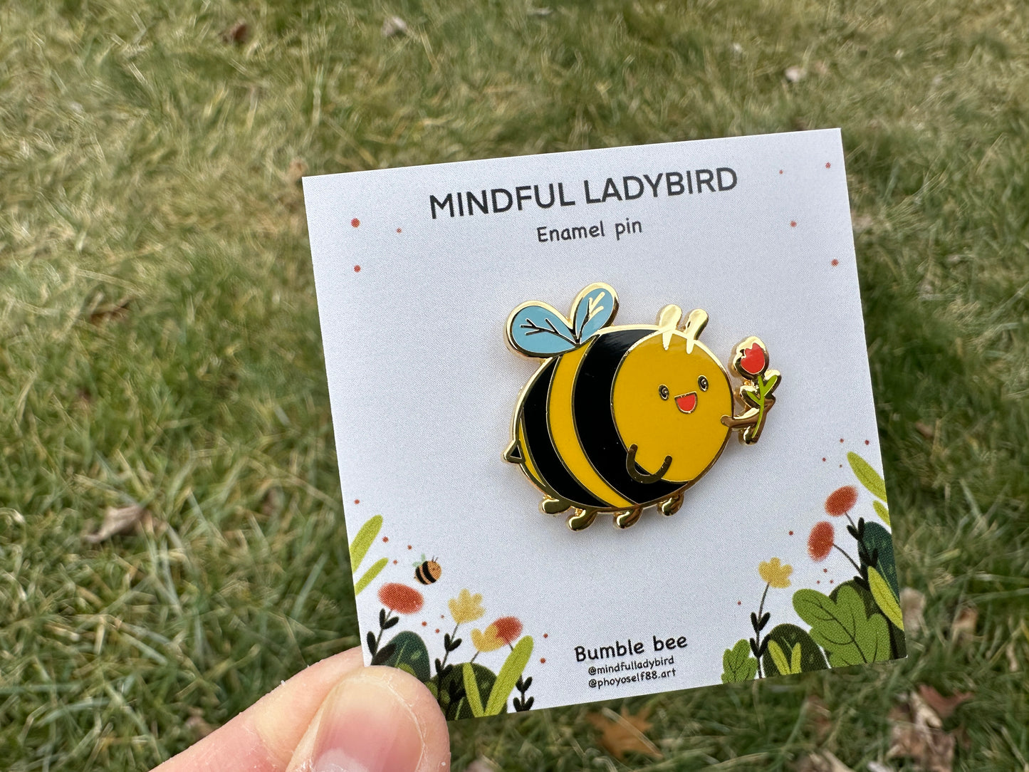 Bee And Flower Hard Enamel Pin