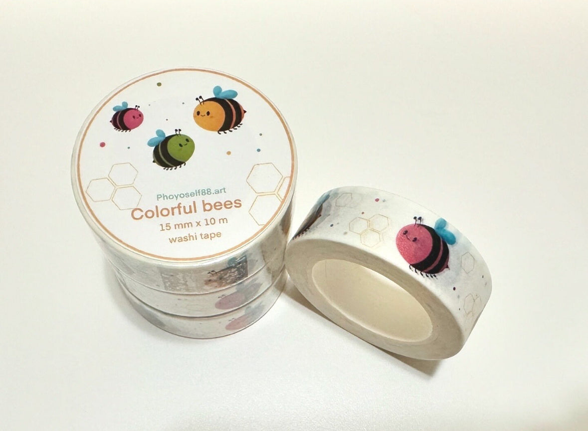 Colorful Bee Washi Tape