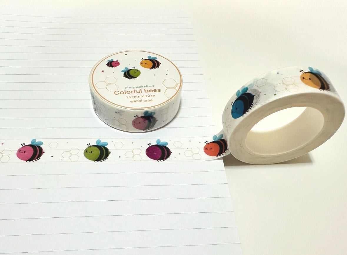 Colorful Bee Washi Tape