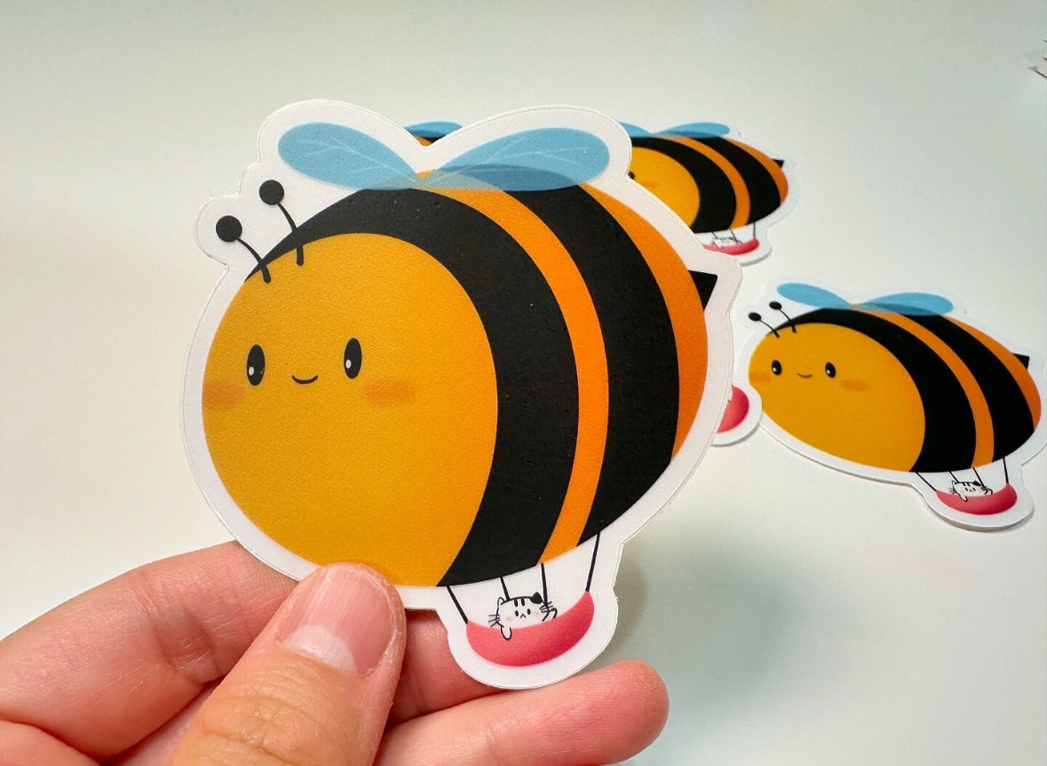 Bee-loon Clear Sticker