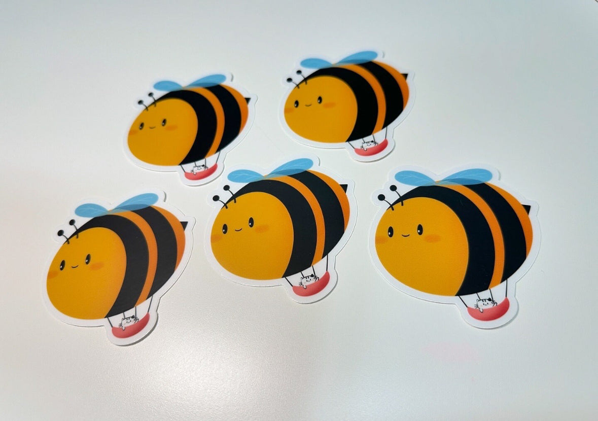 Bee-loon Clear Sticker