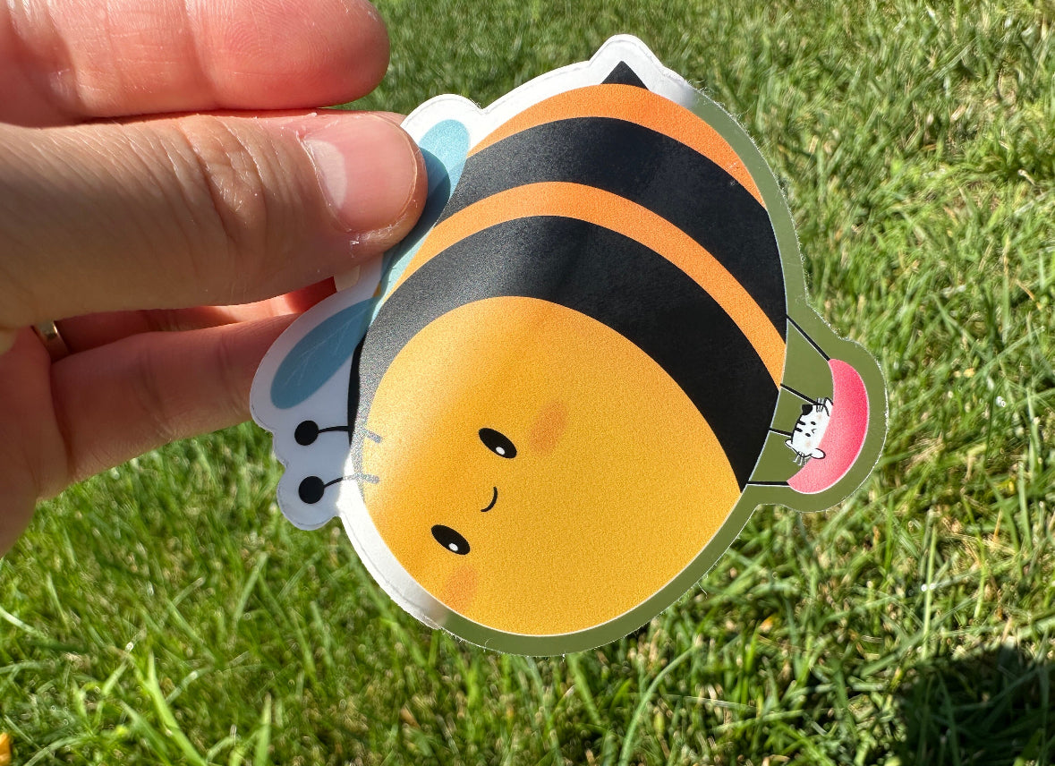 Bee-loon Clear Sticker