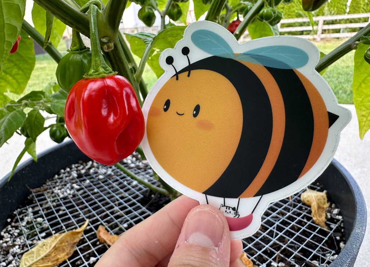Bee-loon Clear Sticker