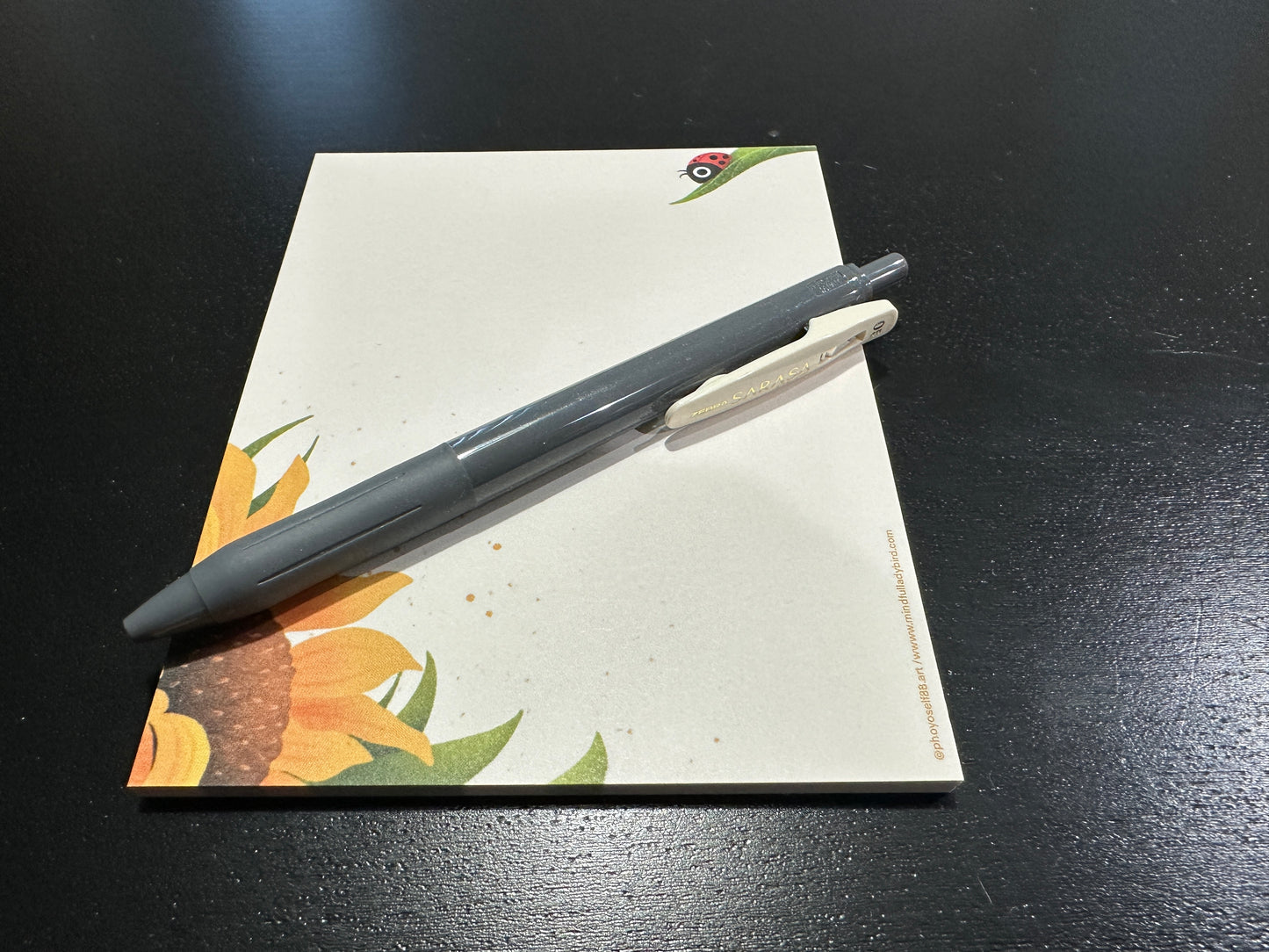 Ladybug And Sunflower Notepad