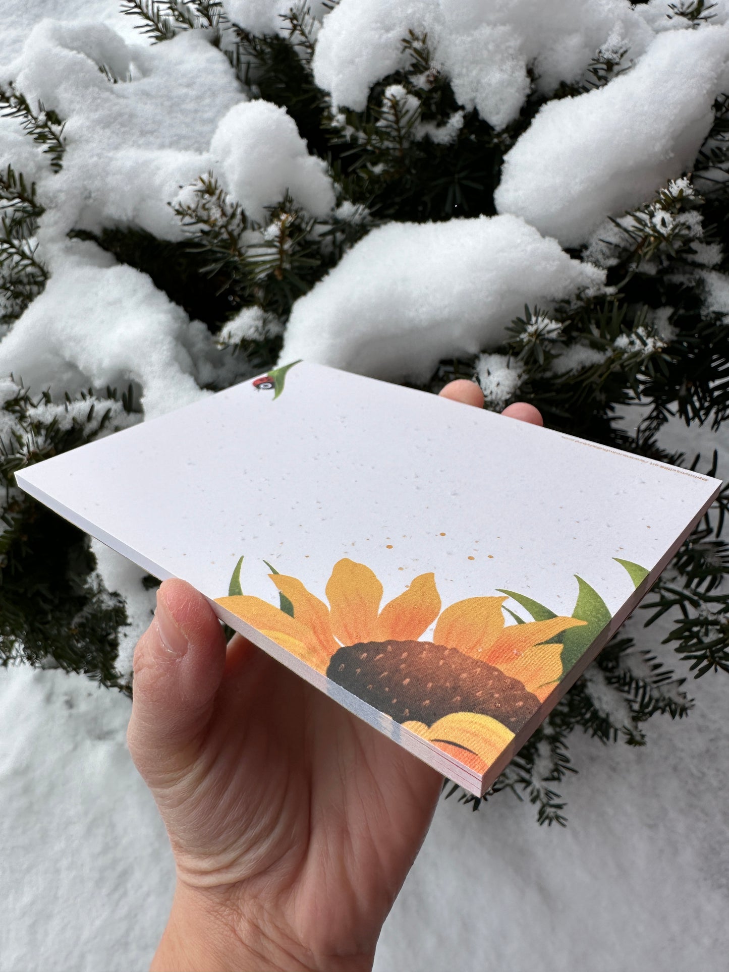 Ladybug And Sunflower Notepad
