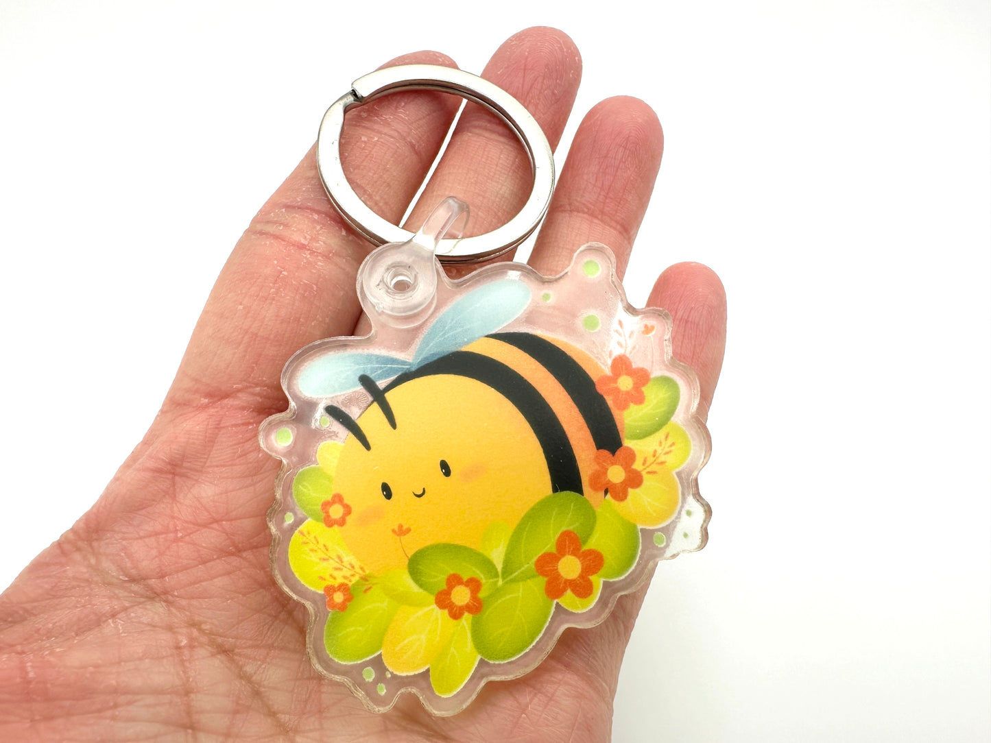 Bumble Bee Acrylic Keychain
