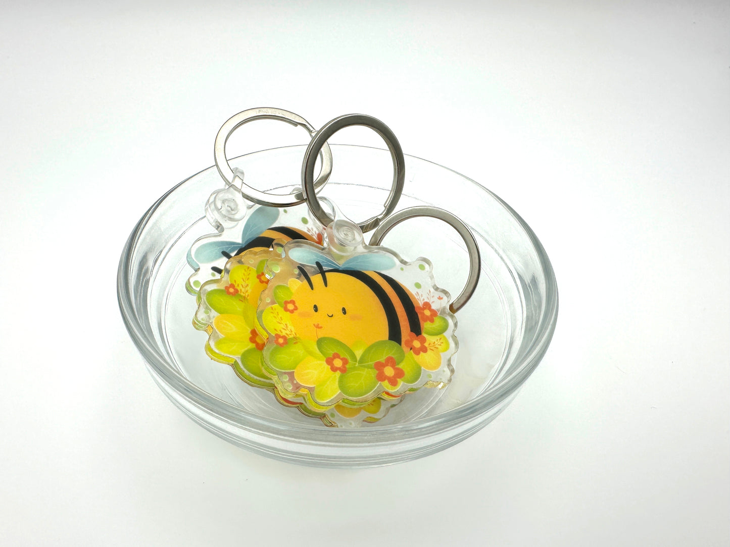 Bumble Bee Acrylic Keychain