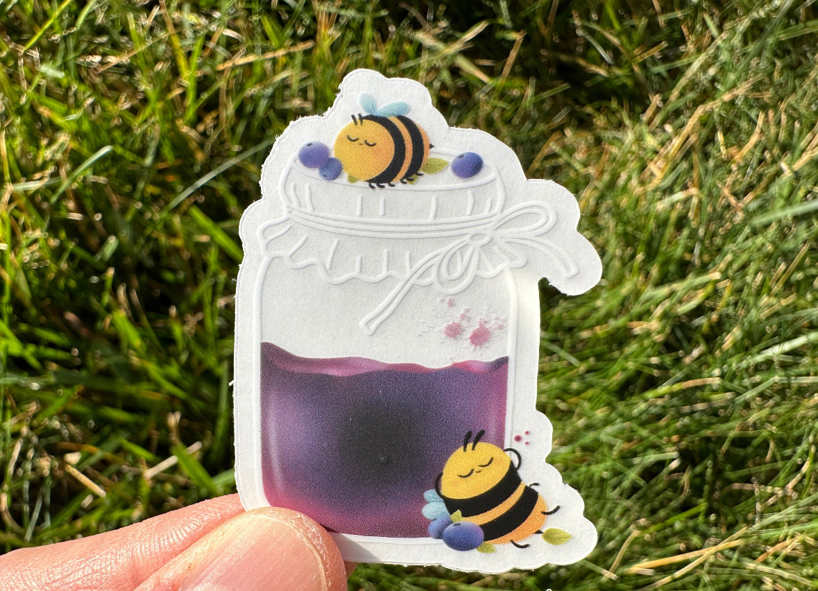 Bumble Bees & Jelly Clear Sticker